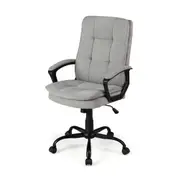 Giantex Office Chair Height-Adjustable Computer Chair Swivel Chair w/Armrest Grey