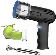 Wireless Coconut Opening Electric Coconut Opener Machine with Stainless Coconut Grater, Open Shell Diameter 2.4 inches, Portable Coconut Shell Opener Cutter Tool for Young&Old Coconuts