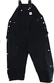 [CARHARTT] Mens Jeans Black US 44X30 Adjustable Strap Overalls Cotton