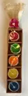Cost Plus Jasmine Ceramic Tiny Candles, Pink, Green, Orange, Yellow, Blue, 5