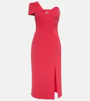 [Safiyaa] Safiyaa Opal off-shoulder crêpe midi dress AU 8 pink