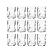 Bormioli Rocco Cassiopea Geometric Double Old Fashioned Tumbler Glasses Set - 410ml - Pack Of 12