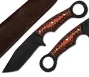 Handmade Survival Hunting Knife With Sheath, 8 inch Fixed Blade AU
