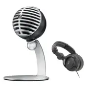 Shure MOTIV MV5 - Digital Condenser Microphone (Gray) with Studio Headphone
