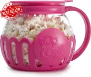 Patented Micro-Pop Microwave Popcorn Popper with Temperature Safe Glass, 3-In-1