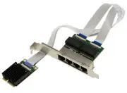 Controller Card Network Mini Pcie Gigabit Lan Ethernet RJ45 10/100/1000 4 Port