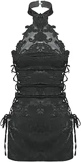 [GRRKDFQ] Women's Erotic Bustiers & Corsets Cheongsam Side Split Dress