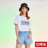 在飛比找蝦皮商城優惠-EDWIN 方框 LOGO短袖T恤(白色)-男款