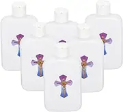 KAILIKETIY 6Pcs Refillable Holy Water Bottles Compact Blessing Water Container with Cross Pattern Design for Religious Events and Home Use Lightweight Bottles for Easy Carrying