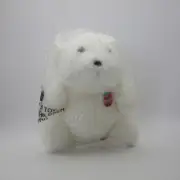 Vintage In Sealed Original Packaging 1993, 7" Coca-Cola White Plush Polar Bear