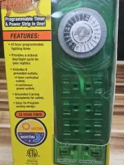 Black Programmable Lighting Timer for Reptiles 24 Hour Day Night Cycle