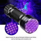 21 LED Mini Flashlight UV Ultra Violet Blacklight Aluminum Torch Lights Lamp AU