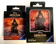 Official Disney Lorcana MULAN 80 Card Deck Box & 65 Deck Sleeves Bundle