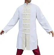 [Svenine] Chinese Collar Knee Length Kung Fu Jacket or Long Cotton Mandarin Shirt