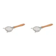 2PK Wiltshire Beechwood Handle Small Hand Mesh Sieve Strainer Bakeware Tool 7cm
