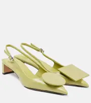 [Jacquemus] Jacquemus Duelo 40 leather slingback pumps AU 10 green