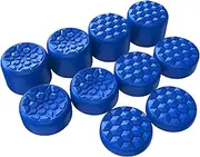 Blue Ergonomic Stick Caps Thumb Grips for Steam Deck LCD & OLED, for PS Portal Remote Player - with 3 Height Convex and Concave - Diamond Grain & Crack Bomb Design, Set of 10