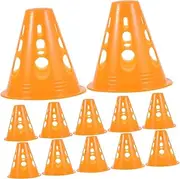KOMBIUDA 20pcs Stackable Roller Skating Marker Cones Plastic Road Blocks for Agility Training Traffic Signs for Skating Practice and Games Lightweight and Stable Design