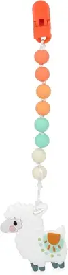 Nuby Assorted Character Silicone Teether with Pacifier Clip, Multicolor