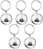 POPETPOP Nativity Accessories Pet Collar Pendant-5PCs Cat Collar Bells Copper Bell Training Charm Pendants for Pet Cat Dog Necklace Collar 18mm(Silver)