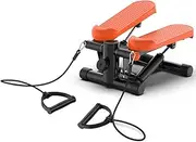 Stepper for Exercise at Home with Resistance Bands Display 100kg Stair Stepper Orange