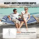 Double Quilted Fabric Hammock 12FT Heavy Duty Two Person Hammock with Pillow