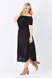 Peasant Maxi Dress--COR-FCD21182