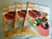 Hand Made Modern Splash Of Flash Paper Pads Lot Of 3