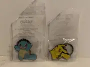 Lot of 2 Loungefly Pokemon GITD Keychains Metal Funko Pikachu Squirtle