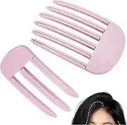Liyquint 2Pcs Hair Root Lifting Combs Set,Wind Shaping Styling Combs for Fluffy Bangs,fluffy bangs styling comb, wind-sweat styling comb (pink)