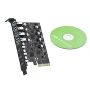 7-Port Desktop Expansion Card 20G USB 3.2 Gen 2 4*USB-A 3*USB-C For Win For Mac