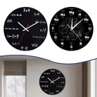Artistic Wall Clock Featuring Math Formulas Decoration for Science Lovers