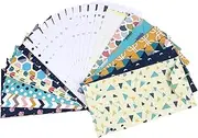 OFFSCH 12pcs Budget Wallet Set with Creative Printed Cash Envelopes Budget Sheets Includes Label Stickers for Organizing Monthly Bills Cash Budgeting