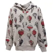 0426S felpa bimbo MONNALISA HITCH-HIKER MONGOLFIERE grigio sweatshirt kid