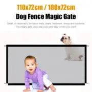 Mesh Dog Gate Folding Magic Pet Gate Children Safety Guard Pet Isolation tekpZ