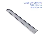 Smart Tile Insert Bathroom Linear Shower Grate Floor Drain Waste 300-3900mm
