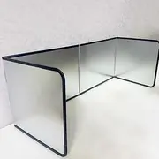 4 Sided Grease Splatter Guard, Foldable Splatter Screen for Stove Stainless Steel Oil Splash Baffle Plate Backsplash for Wall Gas Range Frying Pan Camping