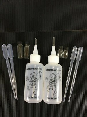 Martin 2 Gold Snuffer Bottle 4oz 4 vials 4 snuffer tweezers panning dredge