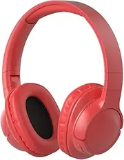 Pure Bass Wireless Noise Cancelling Headphones, Bluetooth Over Ear Headphones for Men Women,48 Hours Battery Life,Over Ear Headphones for Indoor,Outdoor,Computer,Smartphone,TV,etc (Red)