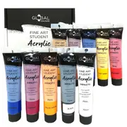 Global Colours Impasto Acrylic Paint Boxed Set 10 x 75ml