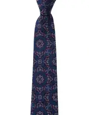 [Dom Bagnato] Esploso Foulard Silk Tie in Navy