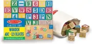 Melissa & Doug Wooden Toy - ABC 123 Wooden Blocks - Set Of 50 Blocks