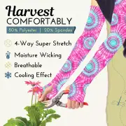 Gardening Sleeves Women Arm Protection from Scratches Rashes Bites Tie Dye Large