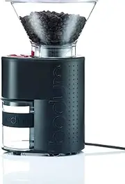 Bodum 10903-01EURO-3 Bistro Coffee Grinder, Stainless Steel, Black