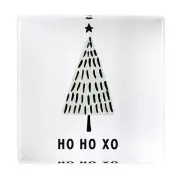 Acrylic 2" Square Lucite Block Ho Ho Xo, Small Holiday Decor Designs Pack of 4