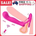 Strapless Strap-on Dildo Vibrators Double-head Vibrating Penis Erotic Couple Toy