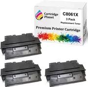 3 Pack Compatible Toner Cartridge Replacement for HP C8061X 61X (10,000 Pages) for HP Laserjet 4100 4100 MFP 4100dtn 4100n 4100tn 4101 MFP
