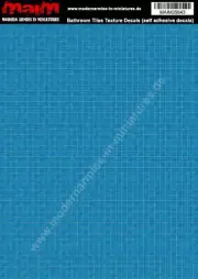 MAiM 1/35 Bathroom Tiles (blue) Texture Decals (self adhesive, 24cm x 17cm)