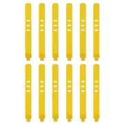 12 Pack Reusable Cable Zip 3 Hole Tie (Yellow)