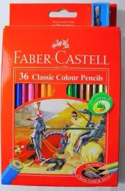 Faber Castell 36 Classic Colour Pencils w Bonus Sharpner school stationary craft